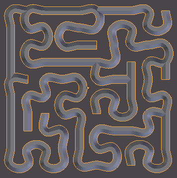 smoothed bevelled maze path