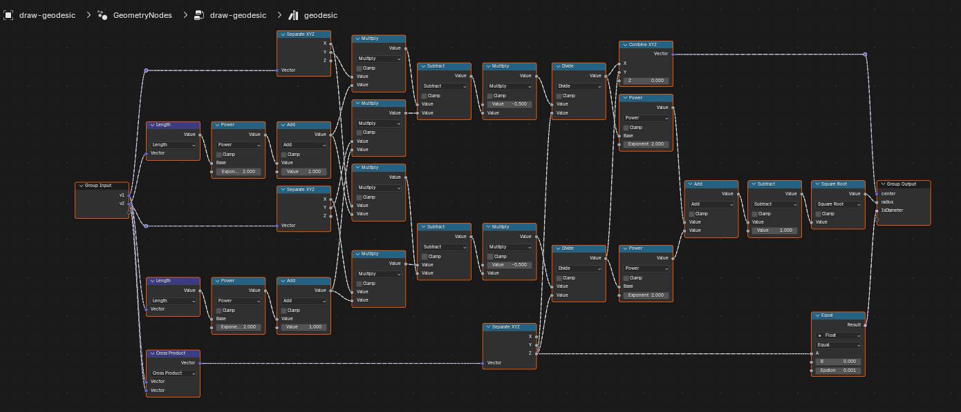 geodesic node group